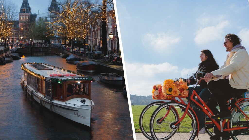 Luxury Canal Cruise and Amsterdam City Bike Tour